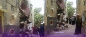 مأساة بالصور:أسر إنزكانية تبيت في العراء منذ اليوم الأول من رمضان، بعد أن تسببت “بوطة” في انهيار منزلهم