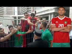 شاهد ماذا فعلت الجماهير المغربية مع بوهدوز اليوم في روسيا