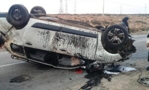 +صور: انقلاب سيارة أجرة من أكادير وعلى متنها 6 ركاب، و هذه حصيلة هذا الحادث الخطير: