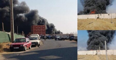 عااجل: النيران تأتي على محتويات مستودع للتخزين بمنطقة تدارت. عااجل: النيران تأتي على محتويات مستودع للتخزين بمنطقة تدارت.