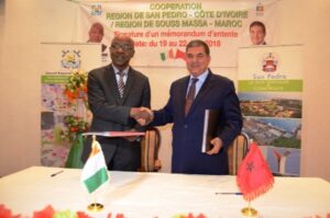 توقيع مذكرة تفاهم بين جهة سوس ماسة و جهة سان بيدرو الإيفوارية.