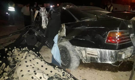 +صور:اصطدام حافلة بسيارة بطانطان، يخلف مقتل 4 أشخاص وعدد من الركاب