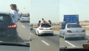 “أولاد الفشوش” محيحين ف الطريق السيار، و السبب أخذ صور سيلفي (فيديو)