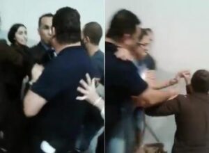 حرب النساء بين مسافرة و مستخدمة بالمطار. (فيديو)