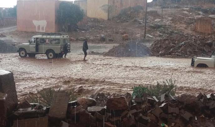 أمطار طوفانية تغرق سيدي إفني وتثير الهلع بين السكان