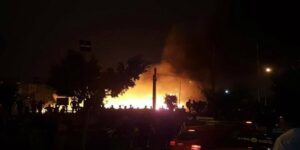 اندلاع حريق مهول بمخيم الأفارقة قرب المحطة الطرقية