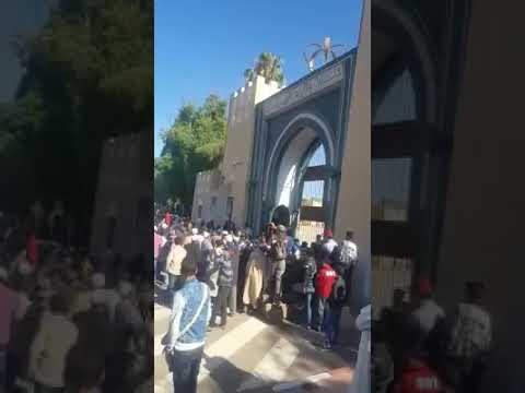 سابقة و بالفيديو: سائقو سيارات النقل السري “الخطافة” يحتجون أمام عمالة تارودانت لهذا السبب: