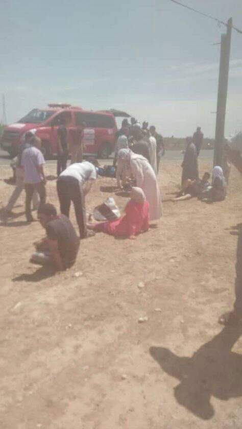بالصور: إستنفار أمني غير مسبوق وعشرات الجرحى في حادثة سير خطيرة بتارودانت