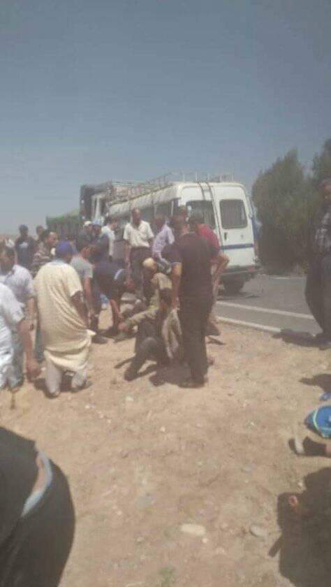 بالصور: إستنفار أمني غير مسبوق وعشرات الجرحى في حادثة سير خطيرة بتارودانت