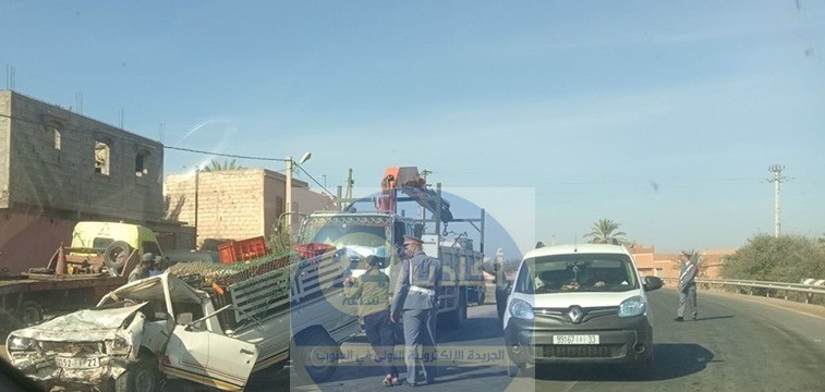 إنزكان/ عاجل: إصطدام قوي بين سيارتين يخلف ضحايا وإستنفار أمني يعقب الحادث + "صور"