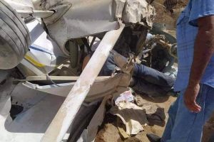 بالصور: قتلى و خسائر فادحة خلال تحطم طائرة خفيفة.