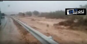 + 2 فيديوهات : سيول جارفة تجرف الأشجار و الأحجار، ترجع الحياة لواد سوس، و تخلف خسائر مادية فادحة. 8 حمولة واد سوس
