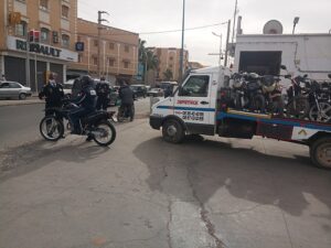 أولاد تايمة : حملة أمنية واسعة ضد أصحاب الدراجات النارية المخالفة للقانون +”صور”