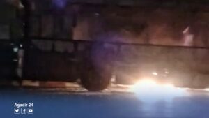 شاهد بالفيديو احتراق حافلة بأكادير .