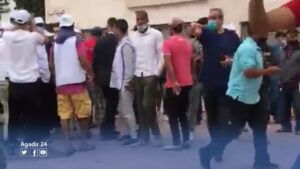 بالفيديو : موجهات بين مواطنين وأنصار "البيجيدي" بأكادير بحضور العثماني. 6 العثماني أكادير