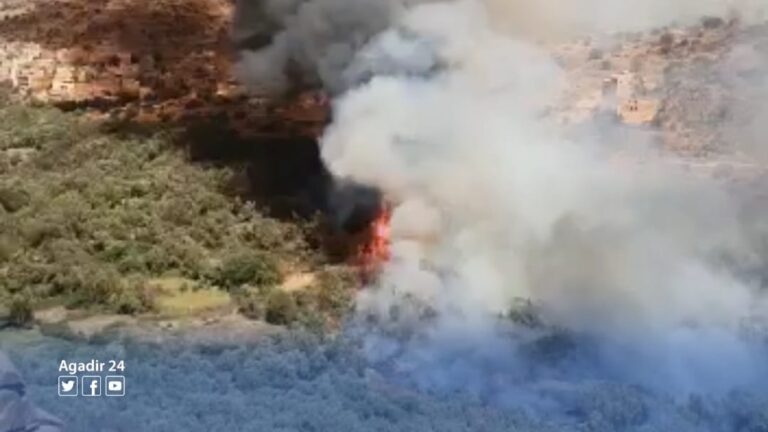 فيديو يوثق للحظات اشتعال النيران بتنالت