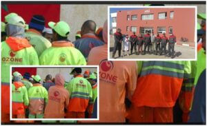 فدرالية مستخدمي الشركات المتعاقدة مع ONP بسيدي إفني تحتج على مسؤولي شركة أوزون وتستنكر توقفها المفاجئ