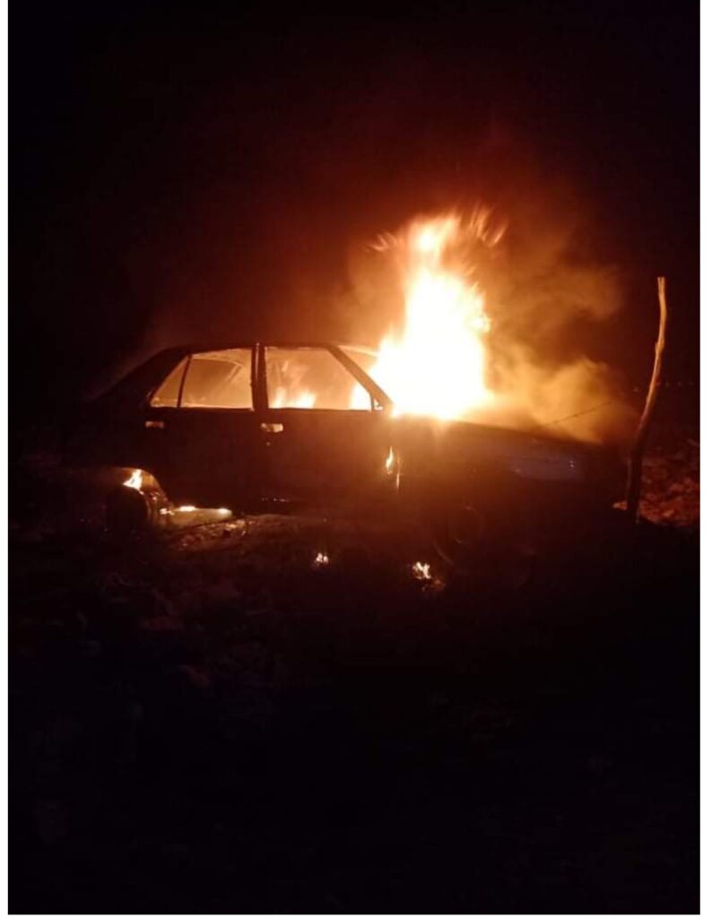 تيزنيت : عصابة خطيرة تعيد السيبة للمنطقة وتحرق سيارة مواطن بطريقة هوليودية +”صور”