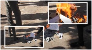 أكادير : شبان يحرقون نسخا من الإجازات الأساسية أمام أكاديمية جهة سوس ماسة