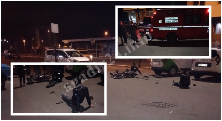 شابان متهوران يتسببان في فاجعة وسط محطة الطاكسيات بإنزكان +”صور”