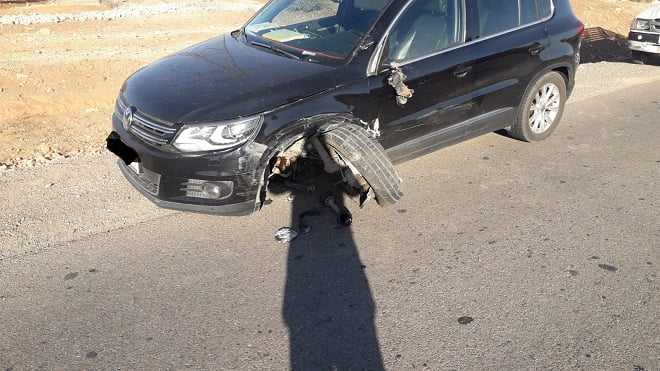 نجاة شخصين بأعجوبة من موت محقق قرب مطار أكادير المسيرة +"صور"
