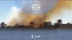 النيران تلتهم واحة بجهة سوس ماسة (فيديو) 4 واحة بسوس