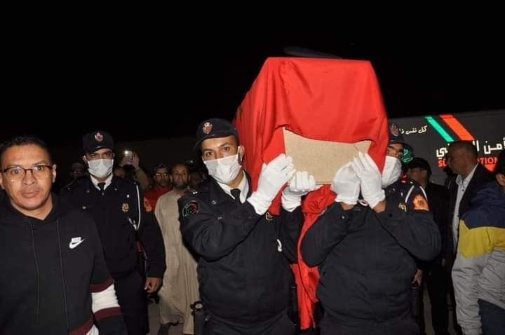 إنزكان : موكب جنائزي مهيب لشهيد الواجب عبد الحميد أفنيس +”صور”