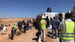 انقلاب حافلة للمسافرين على مستوى جماعة بولنوار