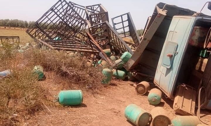 شاحنة محملة بقنينات من غاز البوتان 1