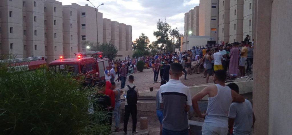 ضحايا الحريق الذي اندلع بالحي الجامعي بوجدة