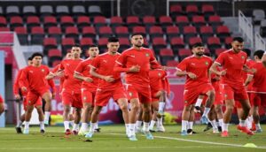 تشكيلة النخبة الوطنية التي سيخوض بها المنتخب المغربي مباراته ضد بلجيكا. 2 المنتخب المغربي 4