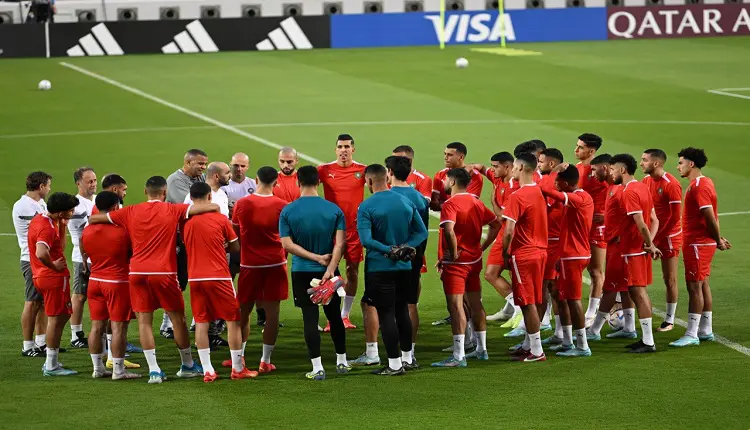 المنتخب الوطني المغربي حصة تدريبية
