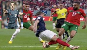 خبير تحكيمي يؤكد حرمان المنتخب المغربي من ضربة جزاء واضحة أمام فرنسا . 11 المنتخب الفرنسي والمغربي