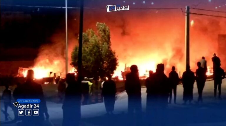 اندلاع حريق مهول بأيت باها ضواحي أكادير (+فيديو و صور )