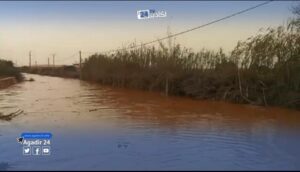 إنزكان : الفيضانات تعلق الدراسة بجماعة أولاددحو 2 جماعة أولاد دحو بإنزكان