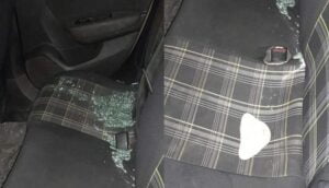 رشق 3 سيارات بالحجارة من طرف مجهولين