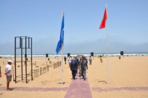 رفع علامة “اللواء الأزرق” بشاطئ إمي نتركا بميراللفت.
