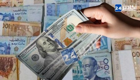 سعر صرف الدرهم يرتفع بنسب مقدرة مقابل الأورو و الدولار الأمريكي. سعر صرف الدرهم يرتفع بنسب مقدرة مقابل الأورو و الدولار الأمريكي.