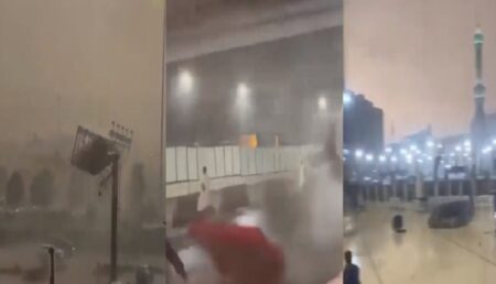 عاصفة تضرب مكة المكرمة: أمطار غزيرة ورياح قوية تتسبب في أضرار وإغلاق المدارس عاصفة تضرب مكة المكرمة: أمطار غزيرة ورياح قوية تتسبب في أضرار وإغلاق المدارس