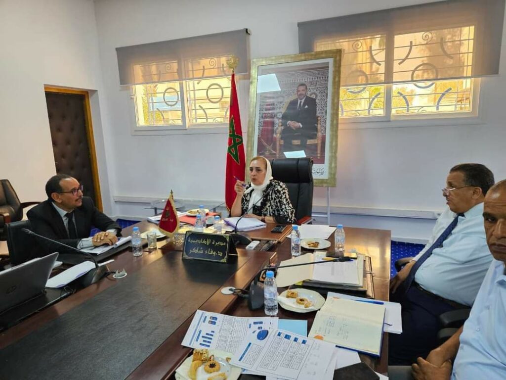 وفاء شاكر في أول دخول مدرسي لها بسوس تدعو المديرين الإقليمين الى التعبئة والانفتاح على شركاء المنظومة لتحقيق الأهداف الاستراتيجية لخارطة الطريق 2022-2026.