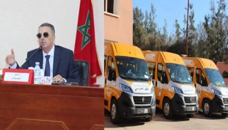 عامل اشتوكة أيت باها يلتئم في إجتماع خاص مع فعاليات مؤسساتية لدعم تجربة النقل المدرسي بالإقليم