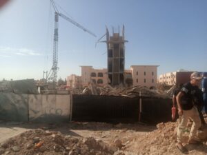 عاجل : إنهيار عمارة سكنية في طور البناء بتيزنيت