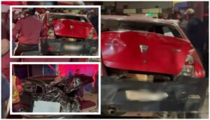 حافلة لنقل المسافرين تتسبب في كارثة بعد اصطدامها بـ5 سيارات