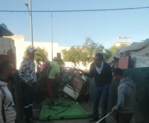 السلطات والشرطة الإدارية تخلي أكبر خزان عشوائي للعربات اليدوية بأكادير .(+صور).
