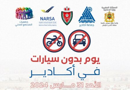 أكادير : مدينة بدون سيارات في يوم التوعية حول السلامة الطرقية أكادير : مدينة بدون سيارات في يوم التوعية حول السلامة الطرقية