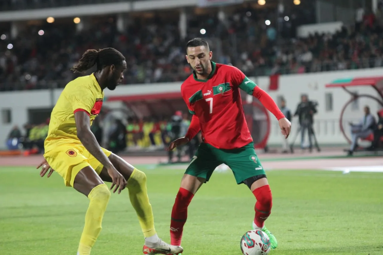 Lequipe nationale marocaine face a lAngola au stade Adrar Agadir 5 jpeg