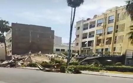انهيار عمارة من 5 طوابق في الدار البيضاء دون وقوع إصابات (+فيديو)
