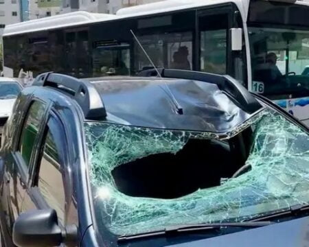 كبش يتسبب في خسائر فادحة لسيارة بعد سقوطه من الطابق السابع لعمارة.