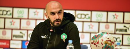 وليد الركراكي يعقد ندوة صحافية بأكادير قبل مباراة المنتخب الوطني ضد الكونغو برازافيل.