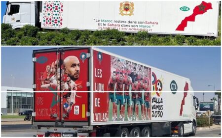 وطنية "أوصالة" تدفعه لطرح أول حملة عالمية للترويج لمغربية الصحراء عبر شاحنات النقل الدولي إنطلاقا من أكادير.